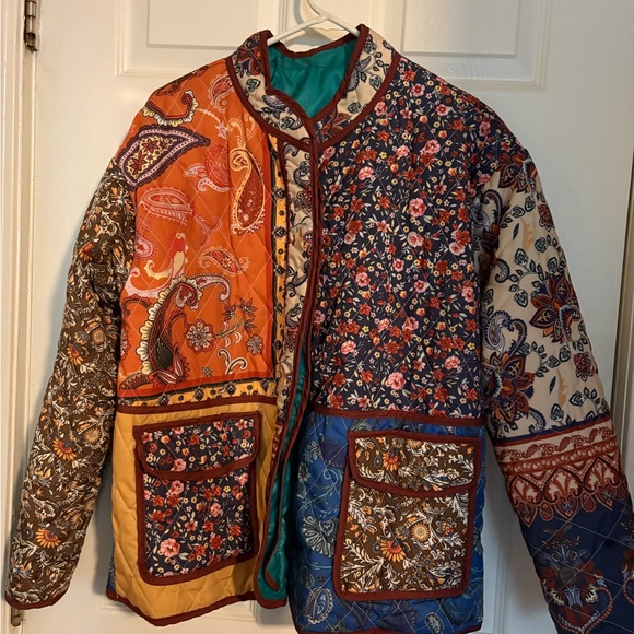 Jackets & Blazers - Floral Patchwork Quilted Jacket